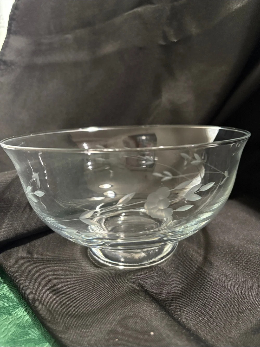 Princess House Heritage Crystal Revere Serving Bowl Footed salad fruit etc ap 8
